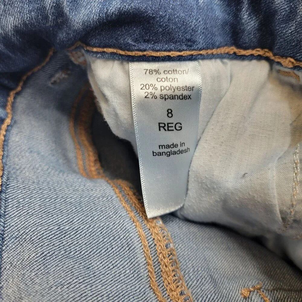 M Jeans By Maurices Women's Size 8 Jeans Slim Straight Ankle High Rise Distresse - Picture 6 of 6